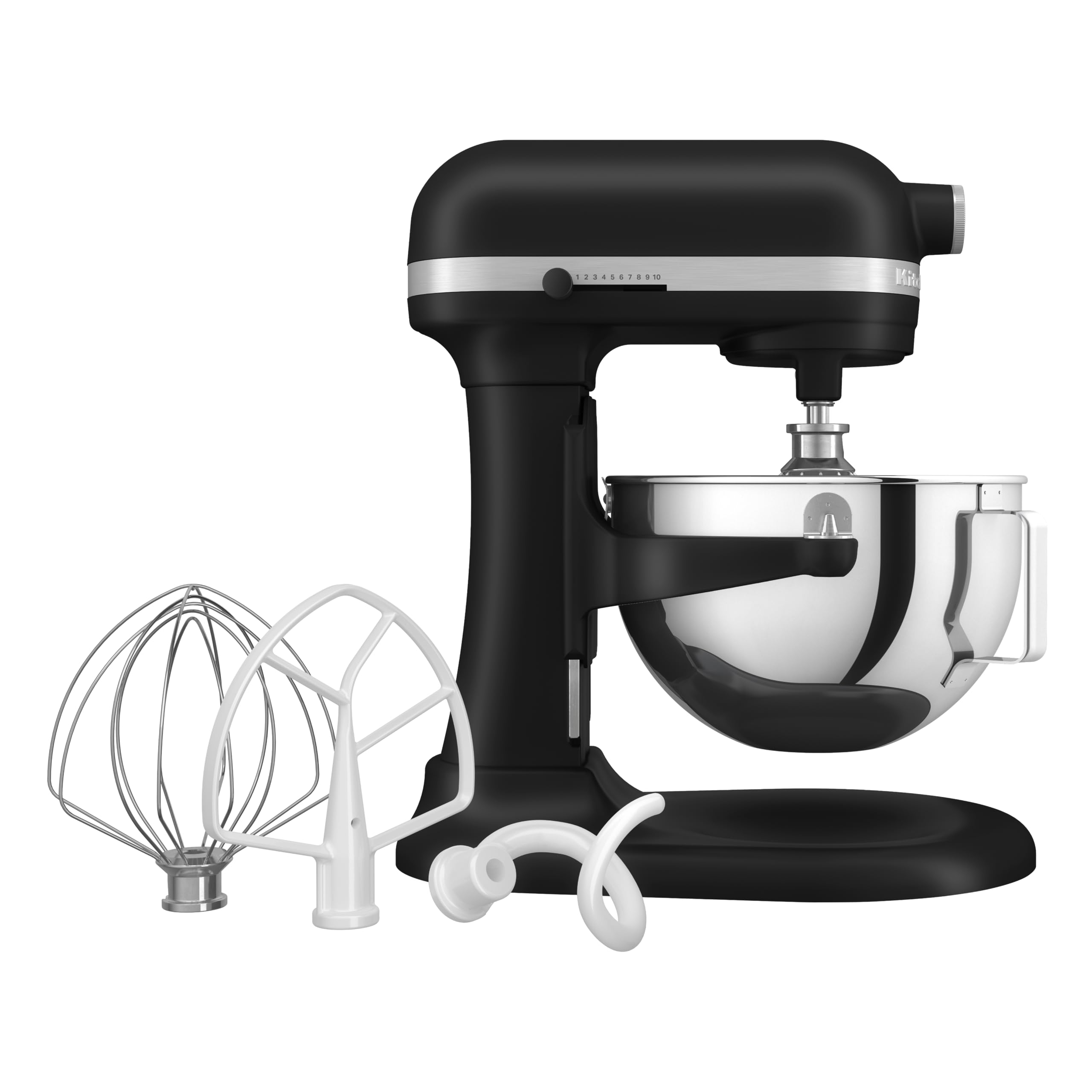 KitchenAid Robot Pâtissier Heavy Duty 5.2L, Corps & Engrenages Tout Métal, 11 Vitesses, Flex Edge, 67 Points de Contact, Noir Mat