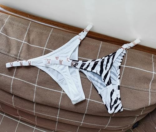 Miniatura 5 de Meshal Tanga sexy para mujer, bragas de algodón, con espalda en T, 5 unidades, hipster