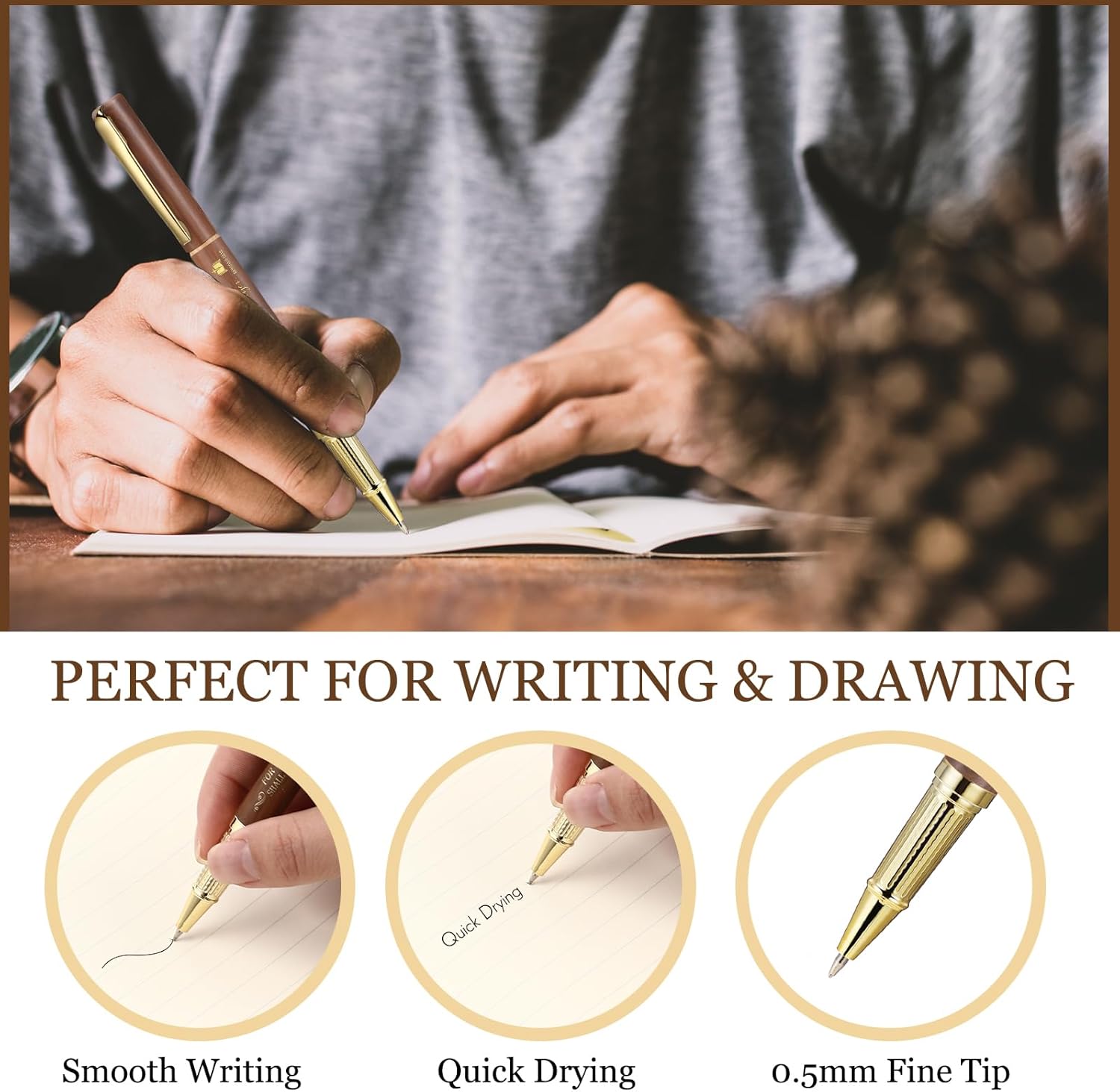 Spakon 40 Pcs Christian Mother's Day Pens Bulk Inspirational Bible Verse Ballpoint Pen Motivational Religious Party Favors Mothers Day Pens for Men Teacher Pastor Nurse(Brown)