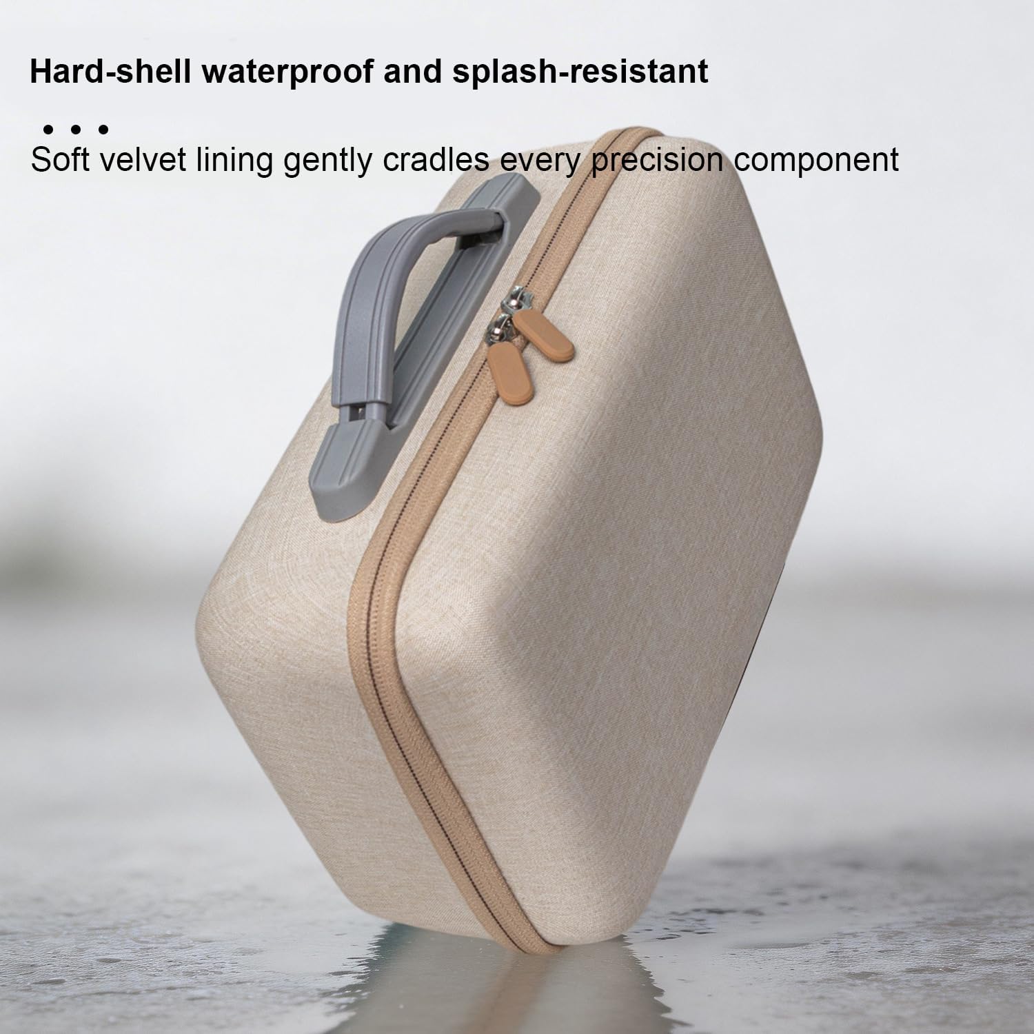 Portable Hard EVA Travel Storage Bag for Liene M100 Photo Printer Case Protective Water-Resistant Shockproof Anti-Drop Impact-Resistant with Soft Velvet Lining and Comfortable Handle (Yellow-Blue)