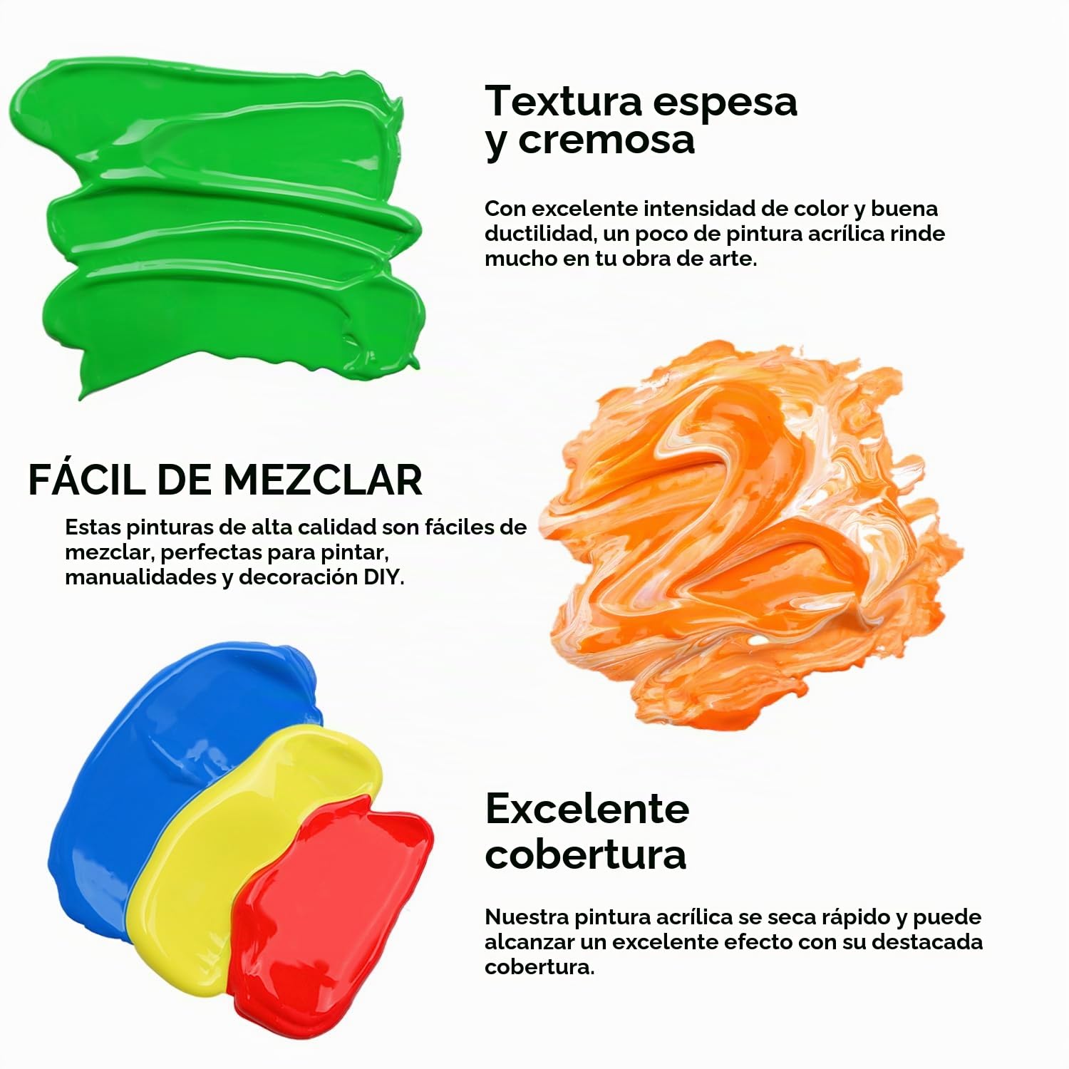 ARTFLY Pinturas Acrilicas, 36 Colores × 60ml con 12 Pinceles, No Tóxico, Impermeable, Kit de Pinturas Acrilicas para Tela Lienzo Piedra Madera, Acrilicos para Pintar para Artistas, Principiantes