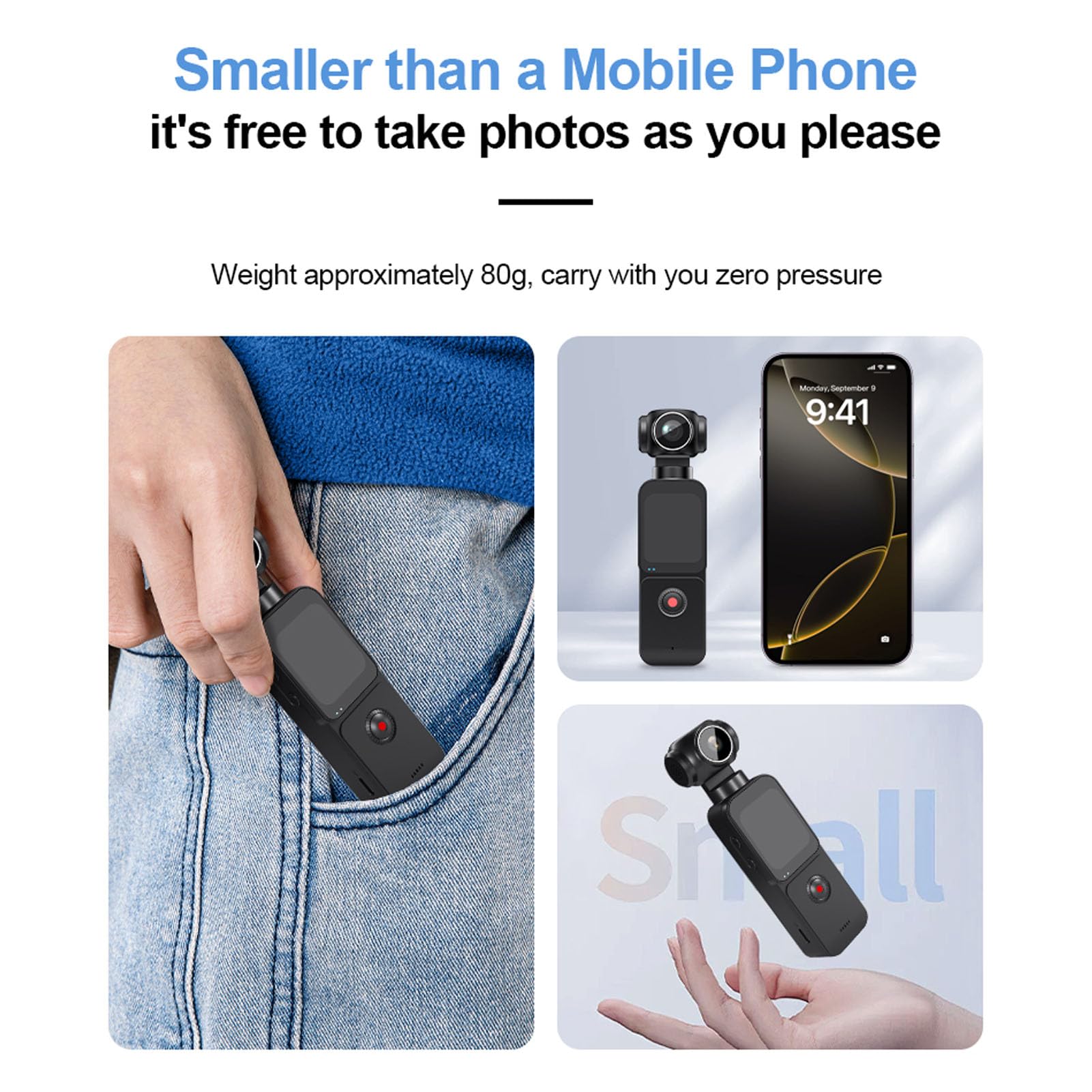 Tosuny Fotocamera Sportiva WiFi 5K, Obiettivo Rotante a 270° con Grandangolo a 150° e Anti-vibrazione EIS, Action Camera con Schermo da 1,69" per Vlog, Ciclismo, Avventure All'aria