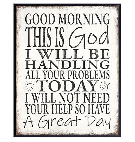 Yellowbird Art & Design Christian Wall Art - God Wall Decor - Religious Gifts for Men Man - Catholic Gift - Inspirational Wall Decor Poster -