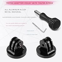 Vista 3 de Adaptador de montaje de trípode de aluminio, soporte de adaptador de trípode, compatible con cámaras de acción GoPro Hero 9, 8, 7, 6, 5, 4, DJI