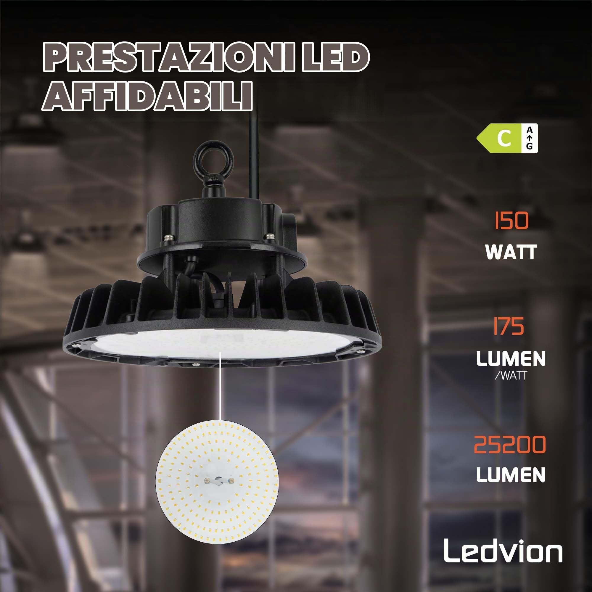 Ledvion Faretto lineare led IP65 175lm 3000K dimmer 85W