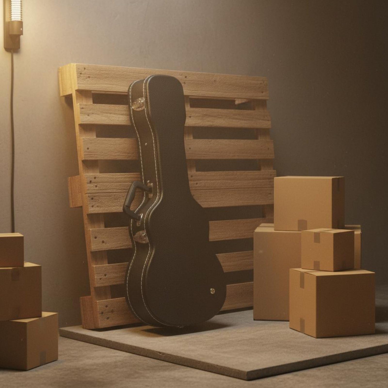 harayaa Custodia per Chitarra con Maniglia Comoda E Forma Compatta con Struttura in Legno E Pelle Pu per Proteggere da Urti E Cadute Adatta per Conservazione E Trasporto