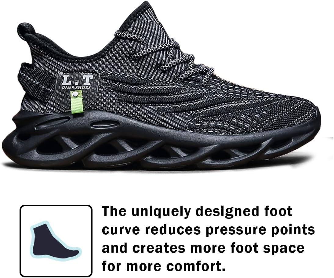 ZDFQLGV Mens Trainers Walking Sneakers Fitness Running Shoes Tennis Athletic Gym Shoes Outdoor Leisure Lightweight Breathable Soft Comfortable 4 71F1aNf4AIL. AC SL1200