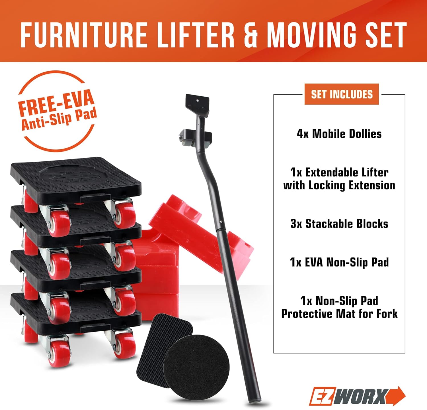 Buy EZWORX Furniture Lifter with Wheels Large Equipment Mover [360