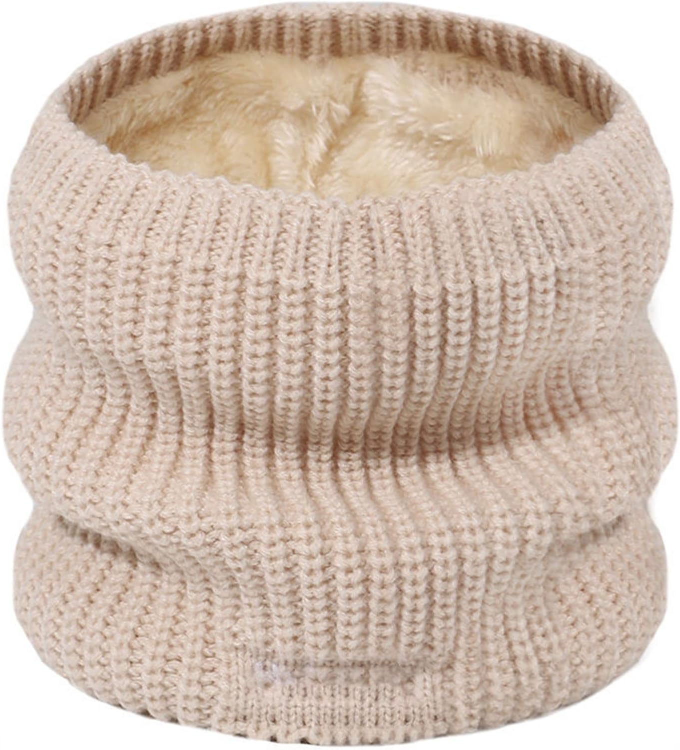 Winter Lined Neck Warmer, Neck Gaiter Circle Loop Scarves for Hiking, or Shoveling (Color : Yellow, Size : 20 * 24cm)