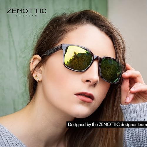 Miniatura 4 de ZENOTTIC Gafas de sol polarizadas para hombre, protección UV400, gafas de sol cuadradas