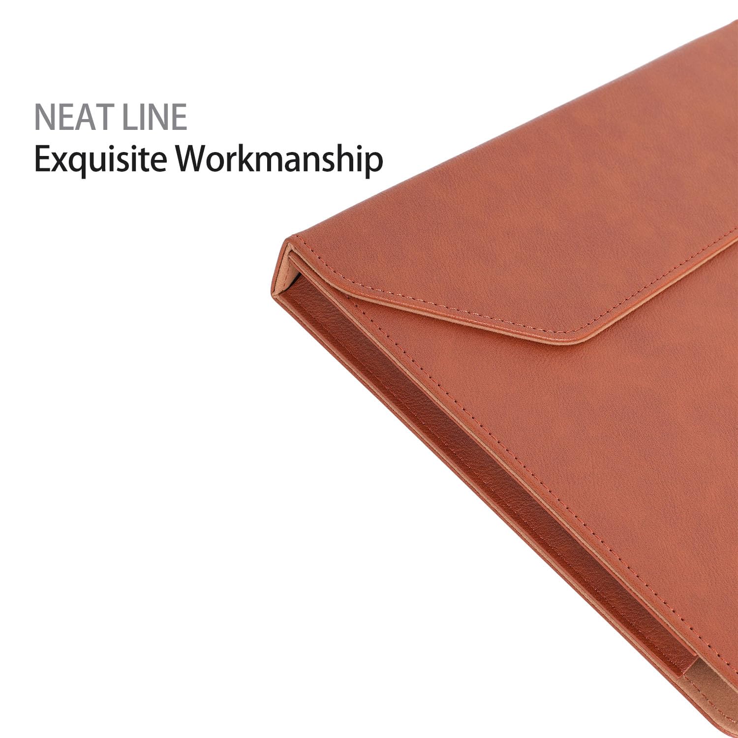 doqo Étui en cuir avec porte-crayon pour iPad Pro 10.9 - Fait main et issu du commerce équitable