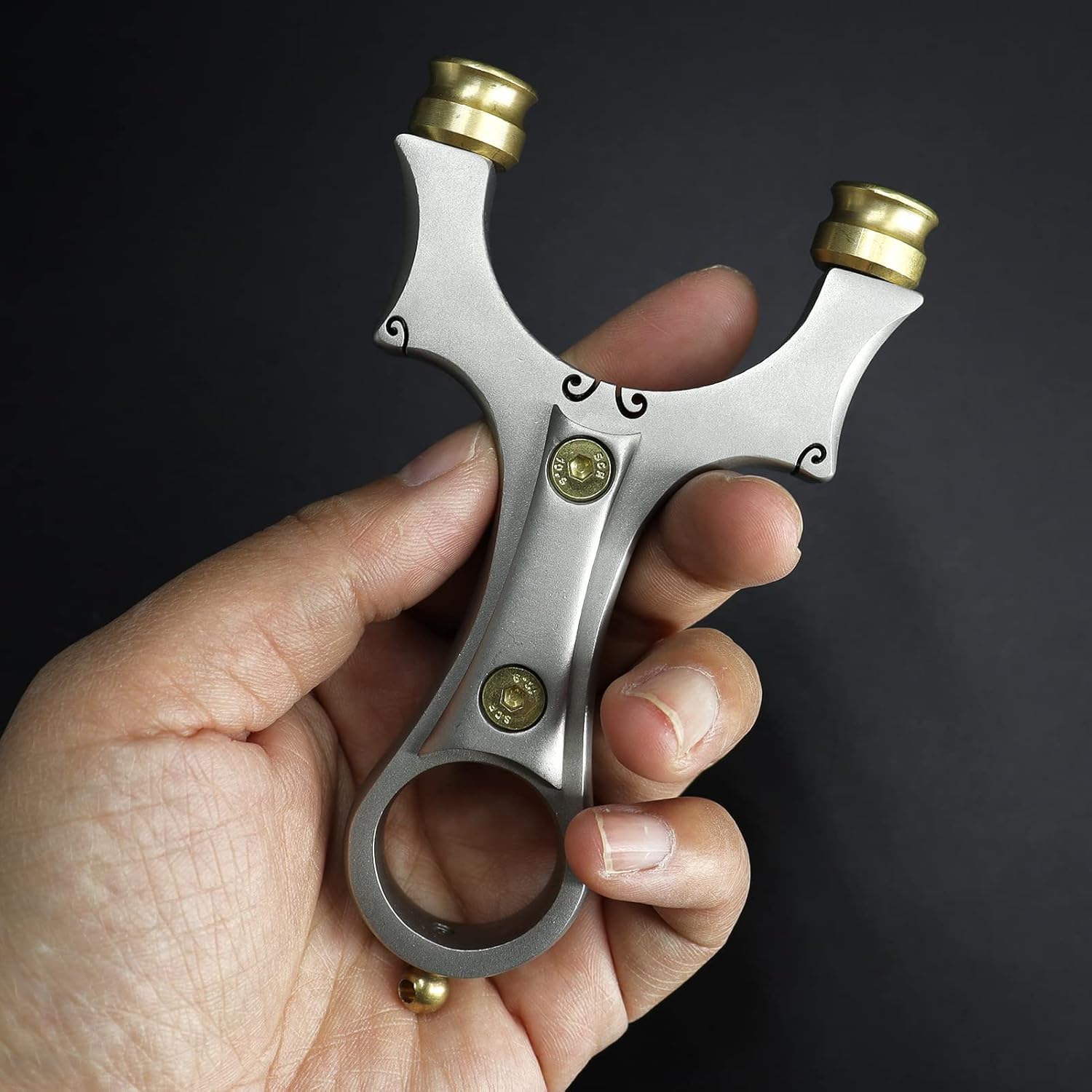 Obert Stainless Steel Powerful Slingshot for Hunting, Slingshot Catapult Kits Outdoor Hunting Sling Shot for Adults with Rubber Bands & Balls