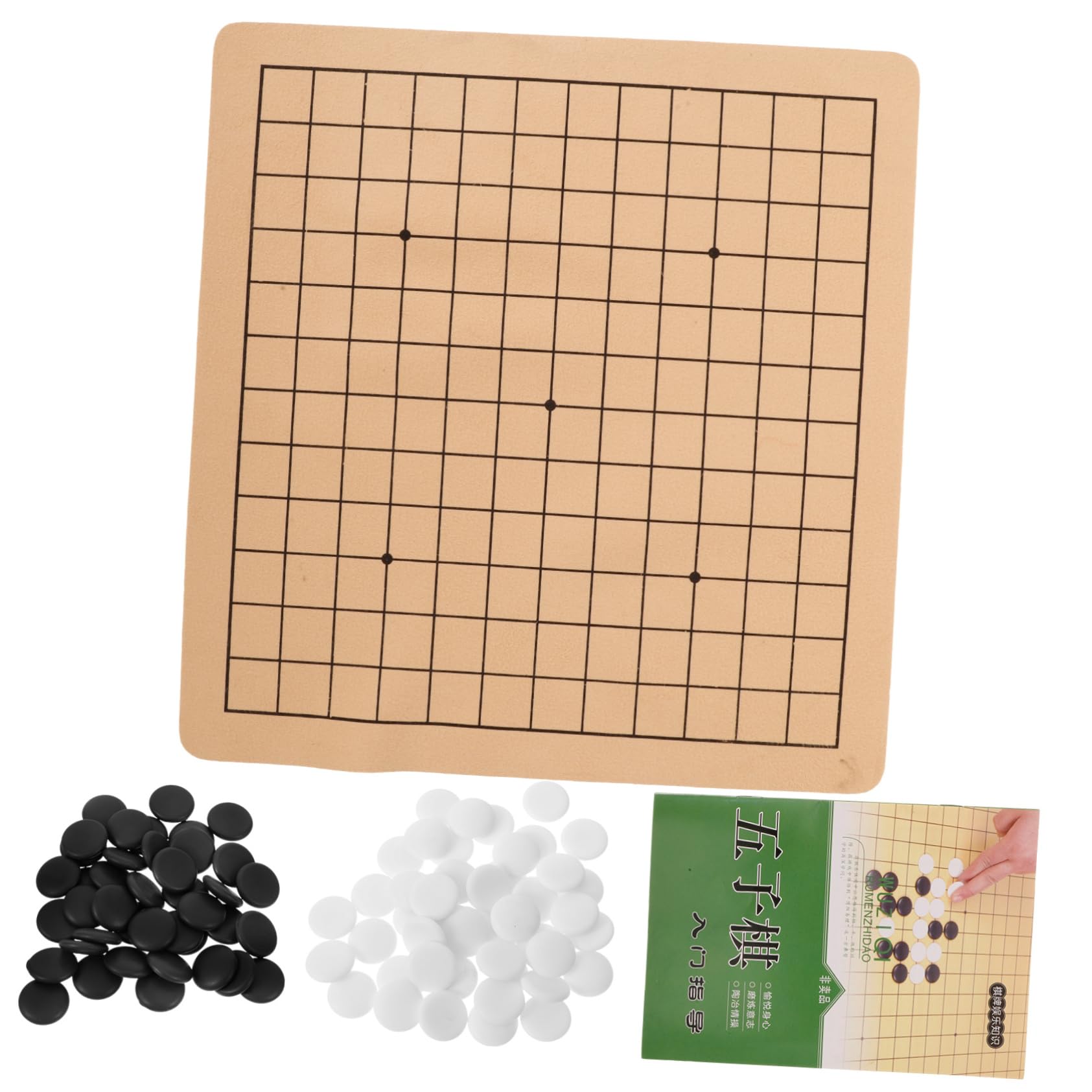 Vaguelly 1set Professional Go Chess Boys and Girls Educational Board Game Stones for Beginners and Training Design Random Back Style