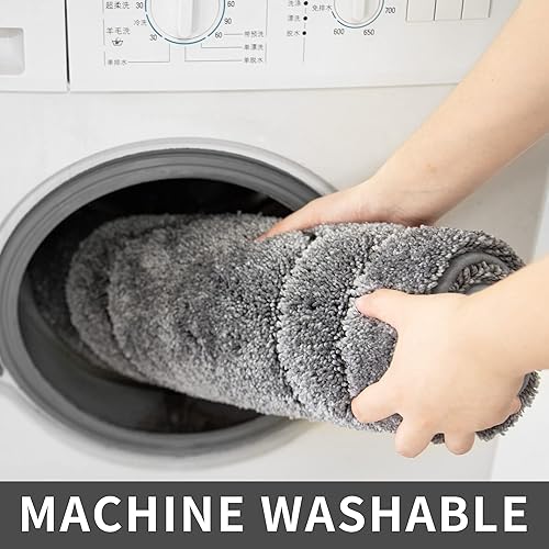 Miniatura 6 de COSY HOMEER Juego de toallas de baño extra gruesas para el baño, tapetes de baño antideslizantes, hilo de felpa suave, peludo y 100% poliéster