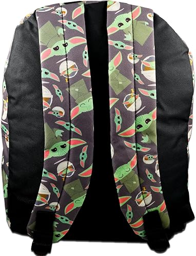 Miniatura 3 de Star Wars Mochila para niños, paquete con mochila escolar Baby Yoda de 16 pulgadas, calcomanías de Star Wars y más Suministros escolares Mandalorian