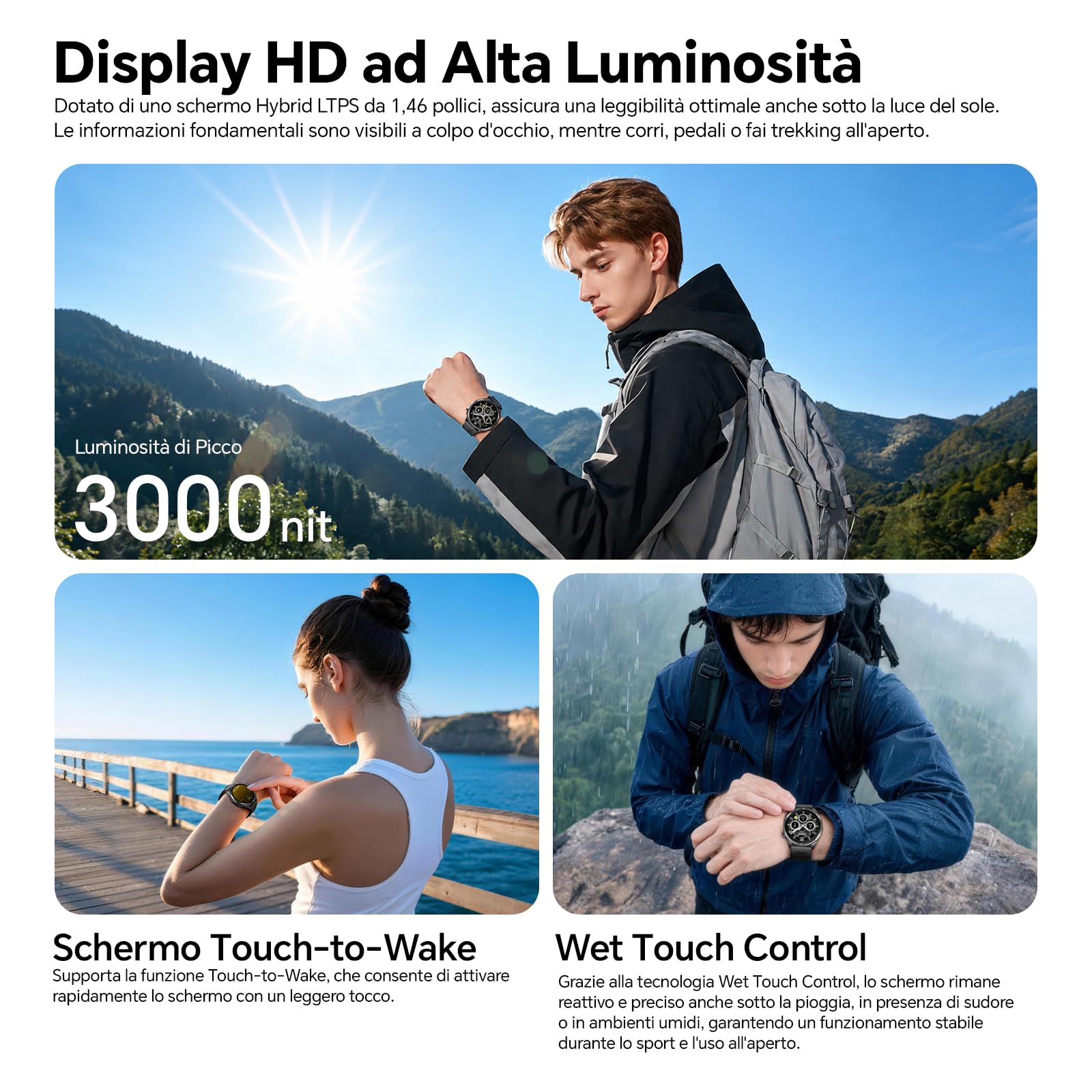 HONOR Watch 6 Smartwatch, 35 Giorni Autonomia, Display 1.46'' LTPS 3000 Nit | Dual-Band, Calcio Pro e Badminton, 120+ Sport, GPS, 46.5mm, 10.8mm Sottile, Monitoraggio Salute