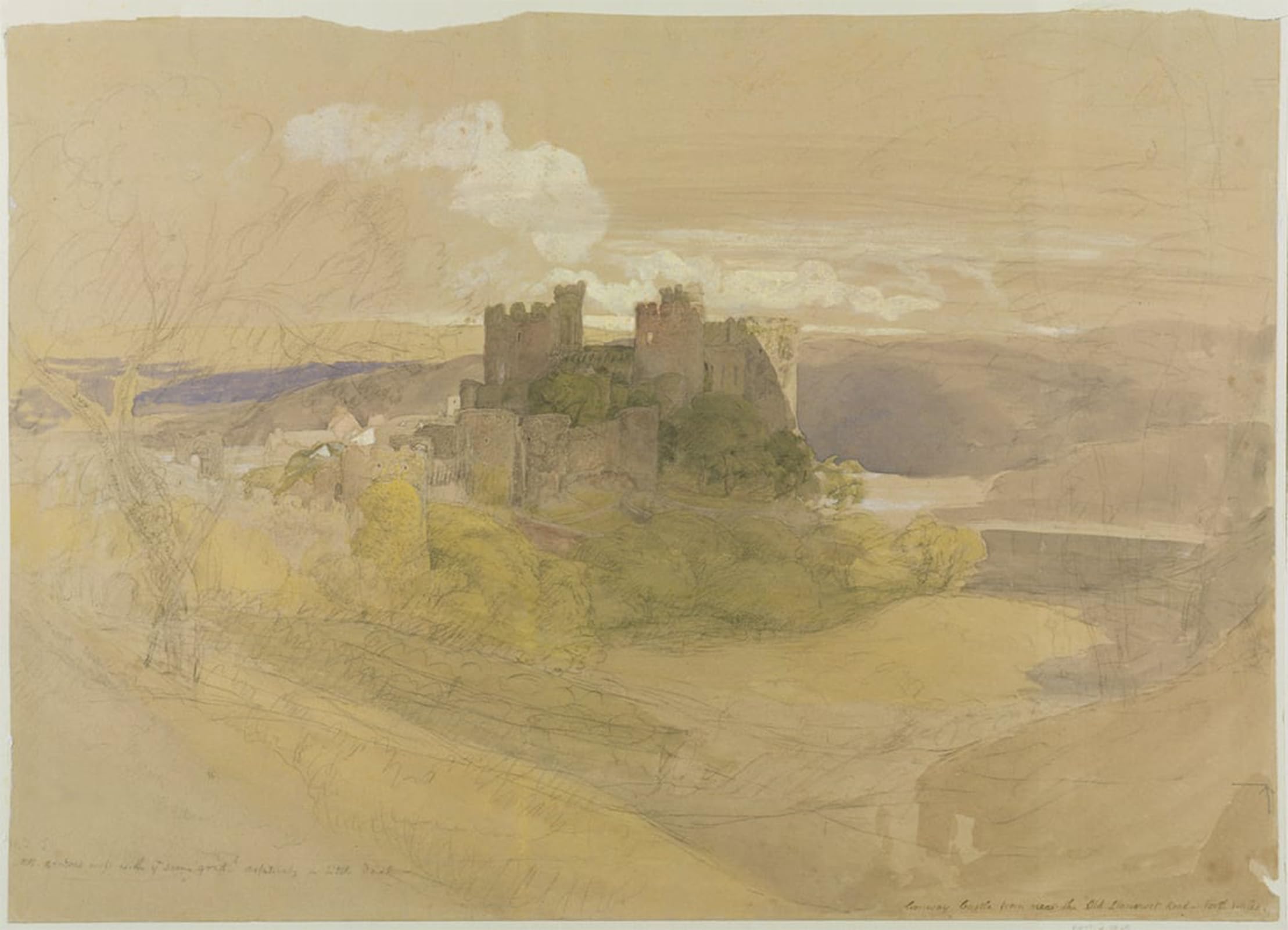 POSTERIIk Vintage Classic Picture Landscape Artwork Conway Castle by Famous Painter Portrait Canvas Painting for Office Home Decor 60x90cm