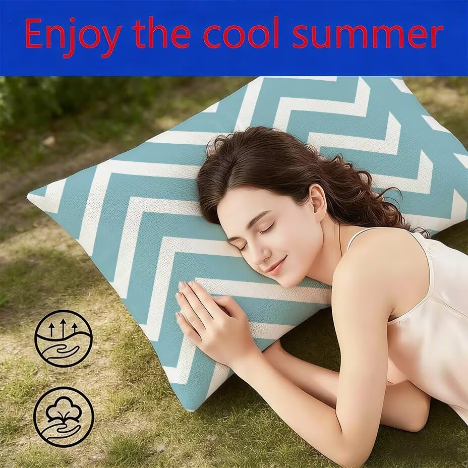 Housse de coussin de jardin 60x80 bleu imperméable extérieur M-P490 - 4
