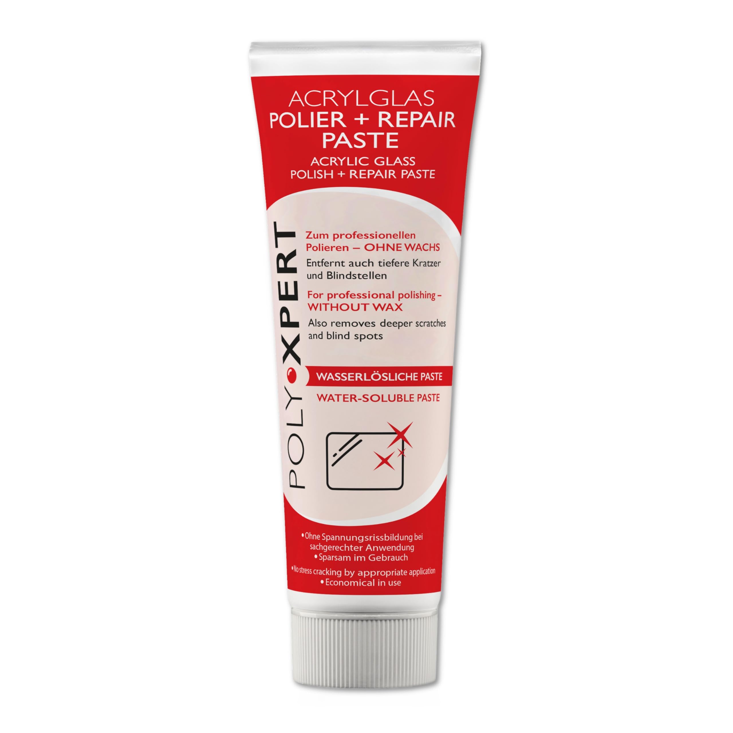 Burnus Care Tube de polissage et de réparation pour verre acrylique et plastiques 75 ml
