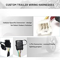 Vista 7 de MECMO Arnés de cableado de remolque de 4 pines para Subaru Forester 1998-2008, Outback 2000-2009, Tribeca 2008-2014, B9 Tribeca 2006-2007, Subaru