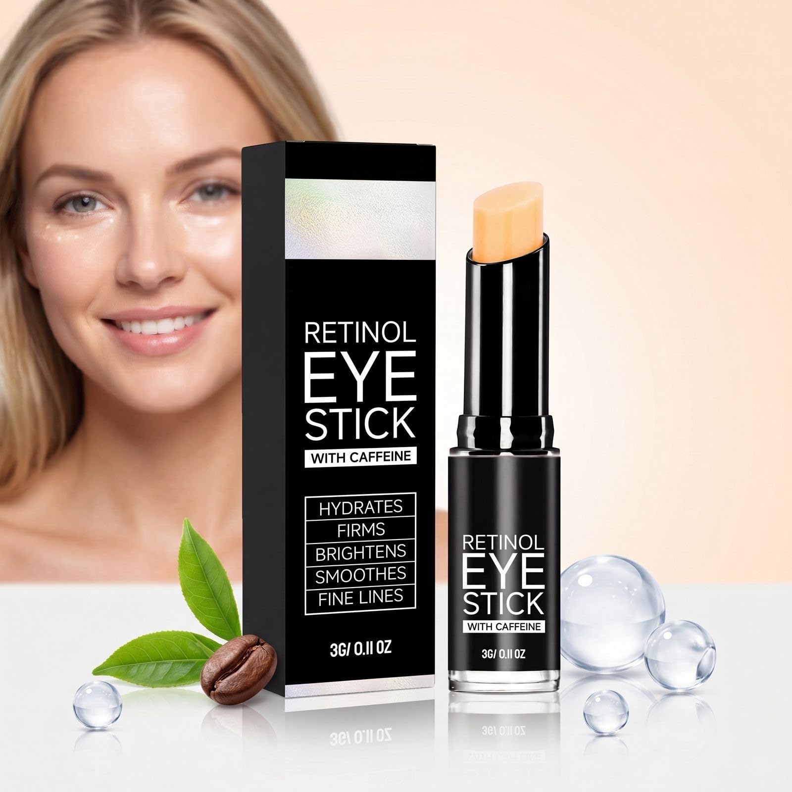 STICK POUR LES YEUX AU RÉTINOL : Améliore l'élasticité du contour des yeux。