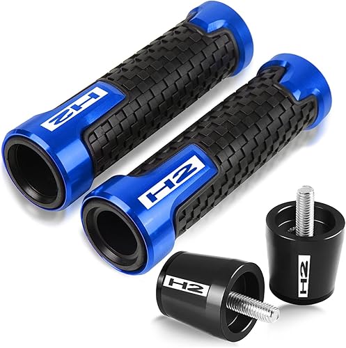 EMLEVO Para Kawasaki Ninja H2 H2R H2SX H2SE 2016-2022 Manillar antideslizante de motocicleta Agarraderas de goma Manillar Extremos de la barra Tapón