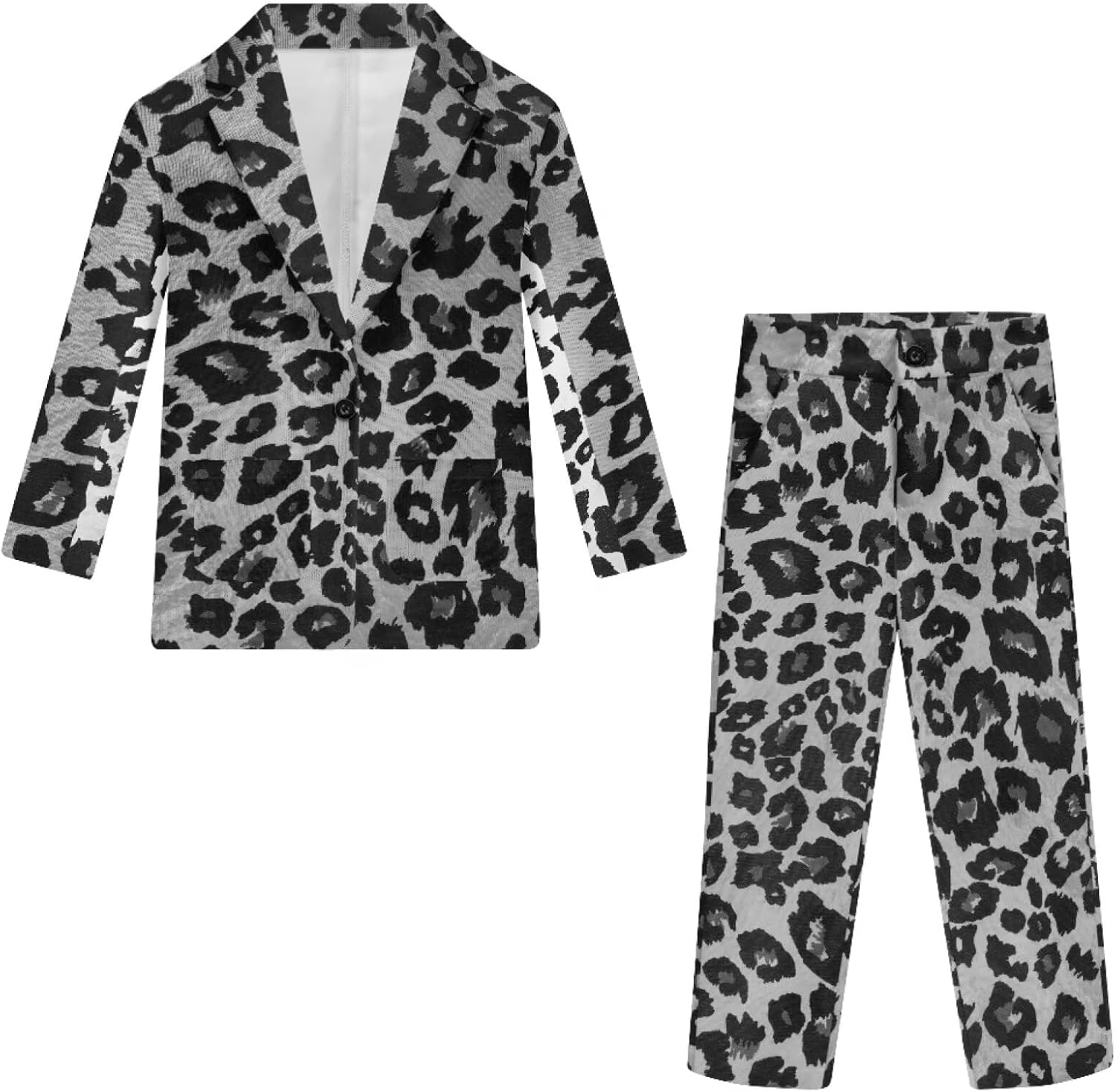 Suit Set for Boys, Formal Slim Fit Tuxedos Breathable Suit Jacket and Pant Cozy Kids Blazer Pant Set Size 5-14 Years