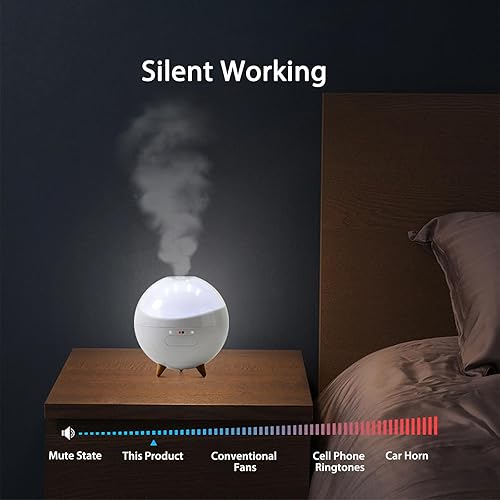 Miniatura 5 de eefaYIYIFA Mini difusores para aceites esenciales para habitación, difusor de aromaterapia de 3.5 fl oz, con sensor inteligente de luz nocturna, 2