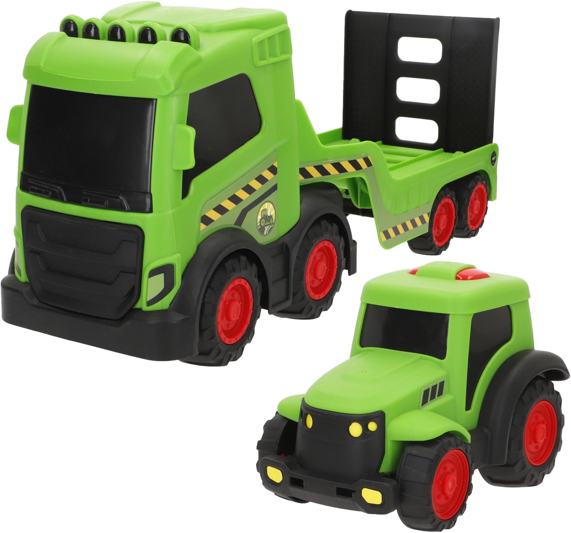 ColorBaby Teamsterz Farm Truck with Toy Tractor, Robust and Lightweight Design, from 18 Months, Manual Operation, No Batteries, Educational Toy for Indoor and Outdoor Use (39485)