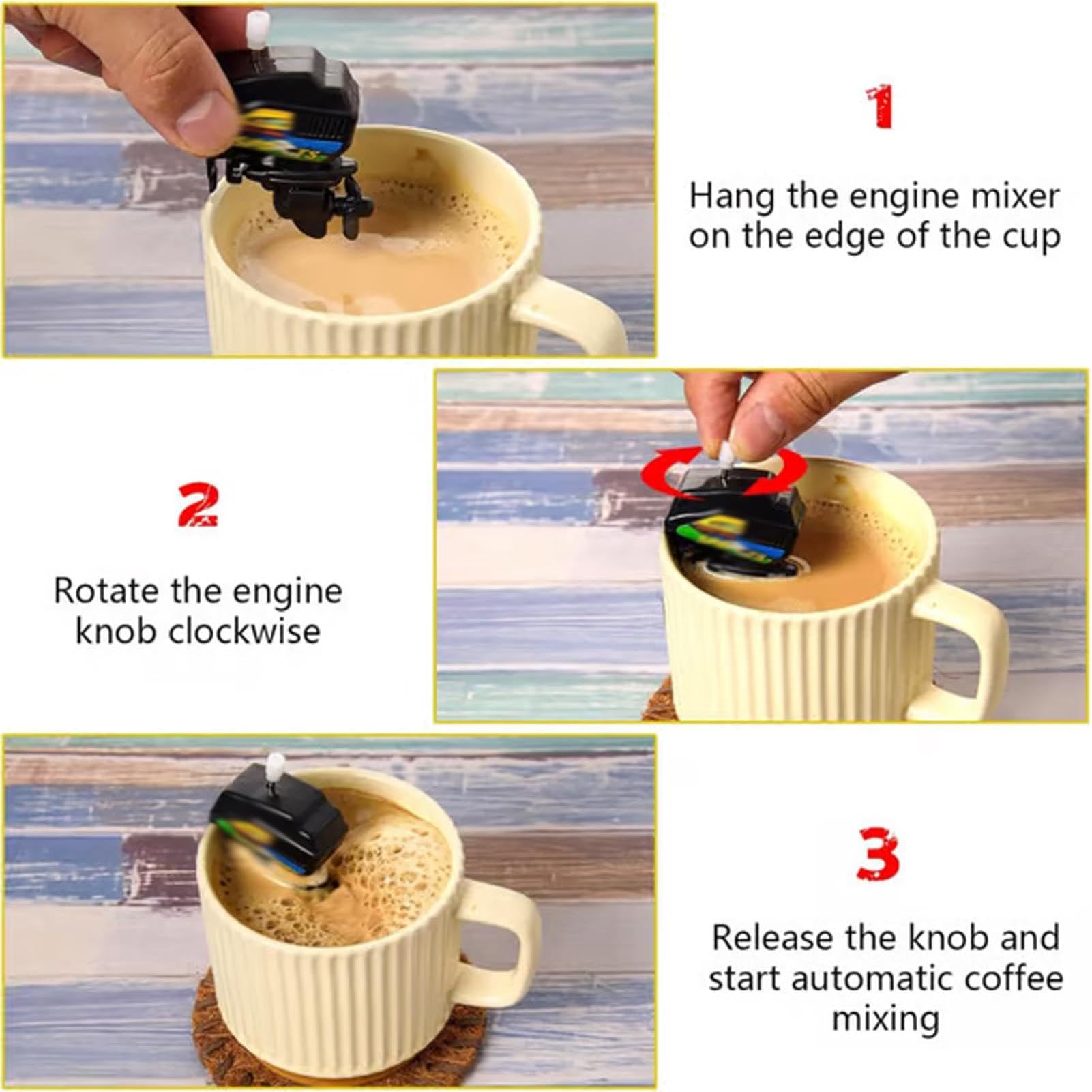 Boat Motor Coffee Stirrer | 6.5cm Außenbordmotor Kaffee Rührstäbchen | Außenbordmotor M-ini Bootsmotor Kaffeemixer Neuheit Getränkerührer | Kreative Bootsmotor Kaffeemaschine Kaffee Gadgets