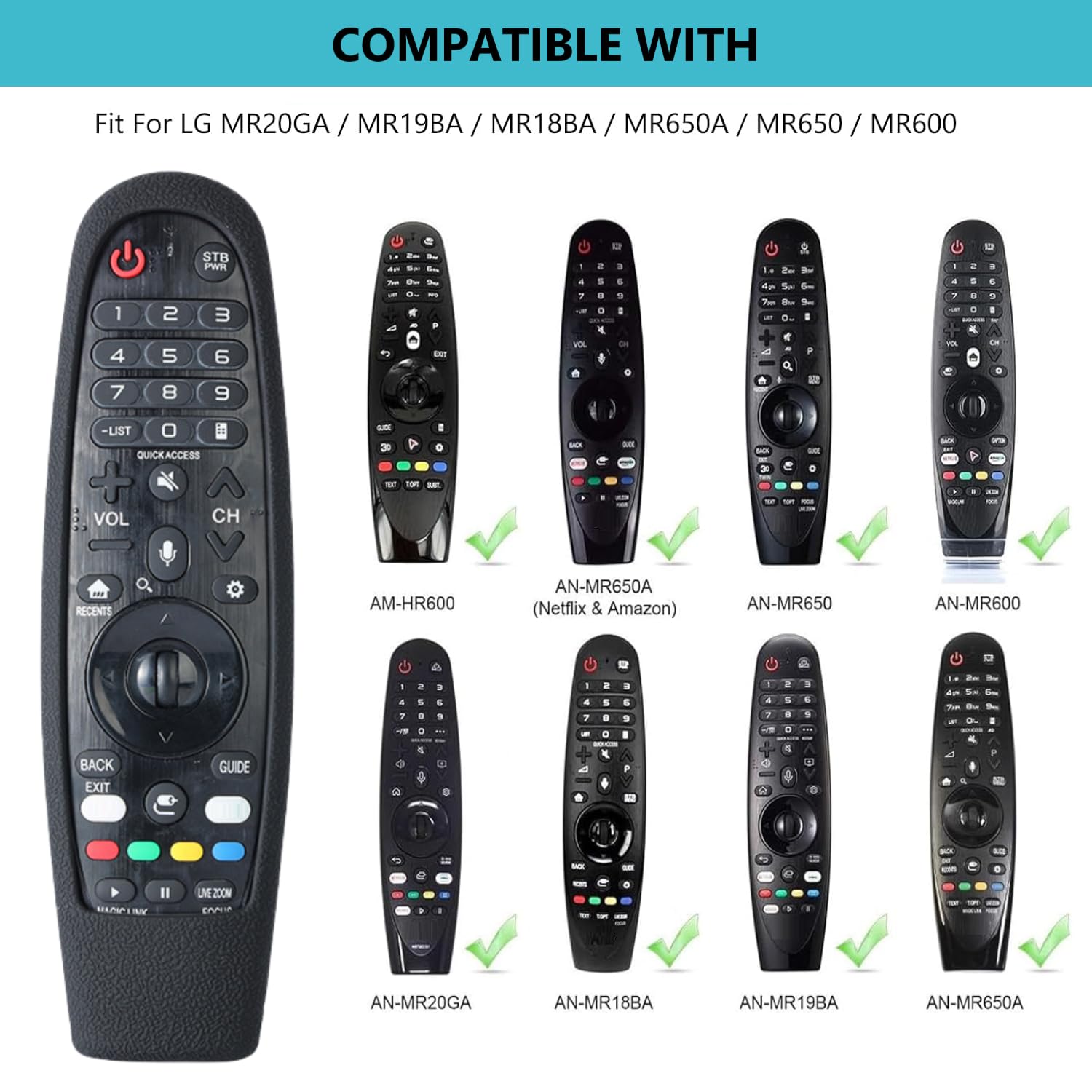 Silicone Protective Case for LG MR20GA MR19BA MR18BA MR650A MR600 Remote Control - Image 2