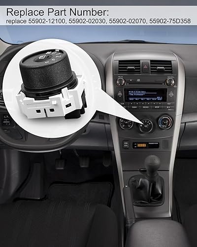 Miniatura 3 de Interruptor de perilla del ventilador de CA HVAC Control de velocidad del viento para Toyota Corolla CE LE S XLE XRS L 2009 2010 2011 2012 2013