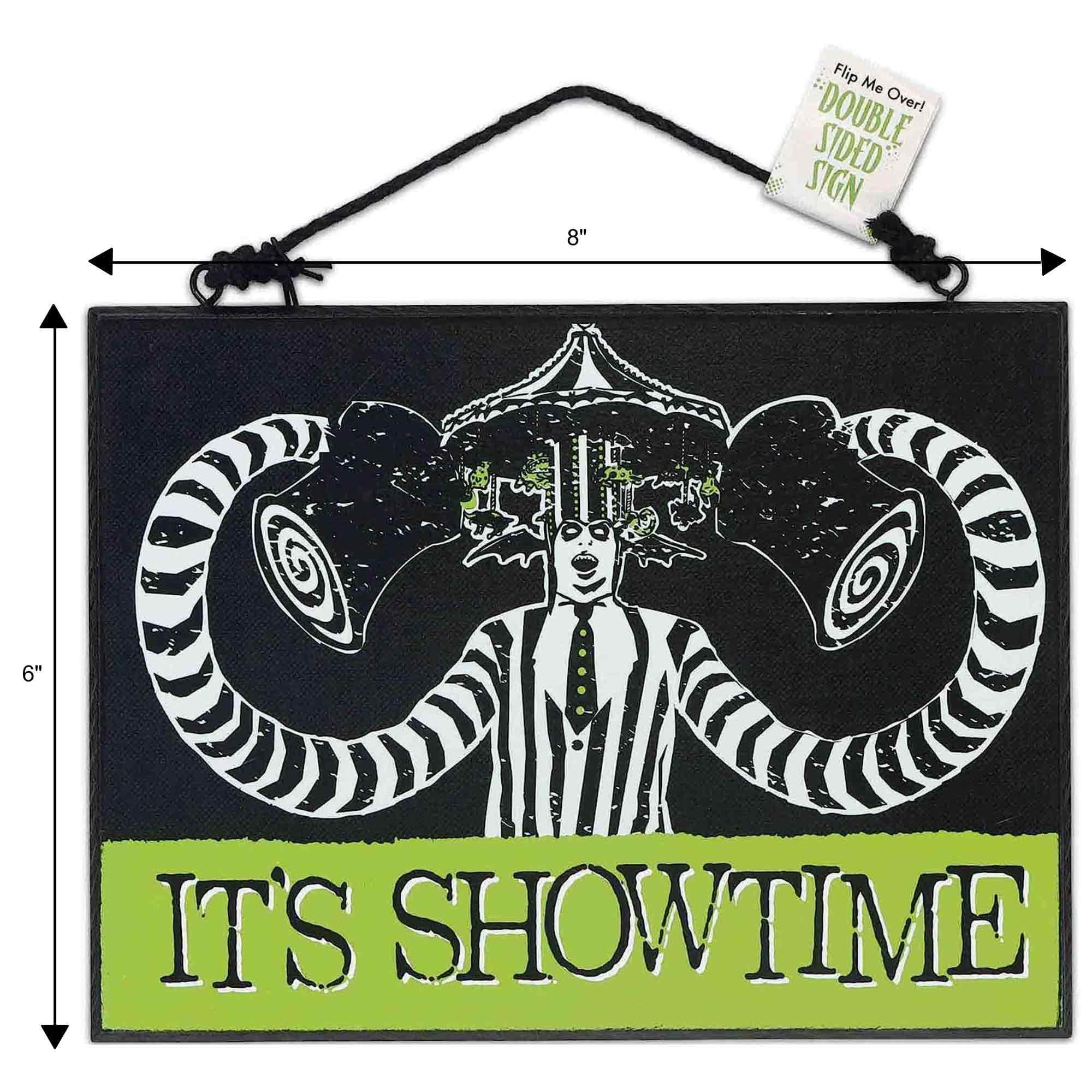 Amazon.com: Beetlejuice It's Showtime Double-Sided Hanging Sign