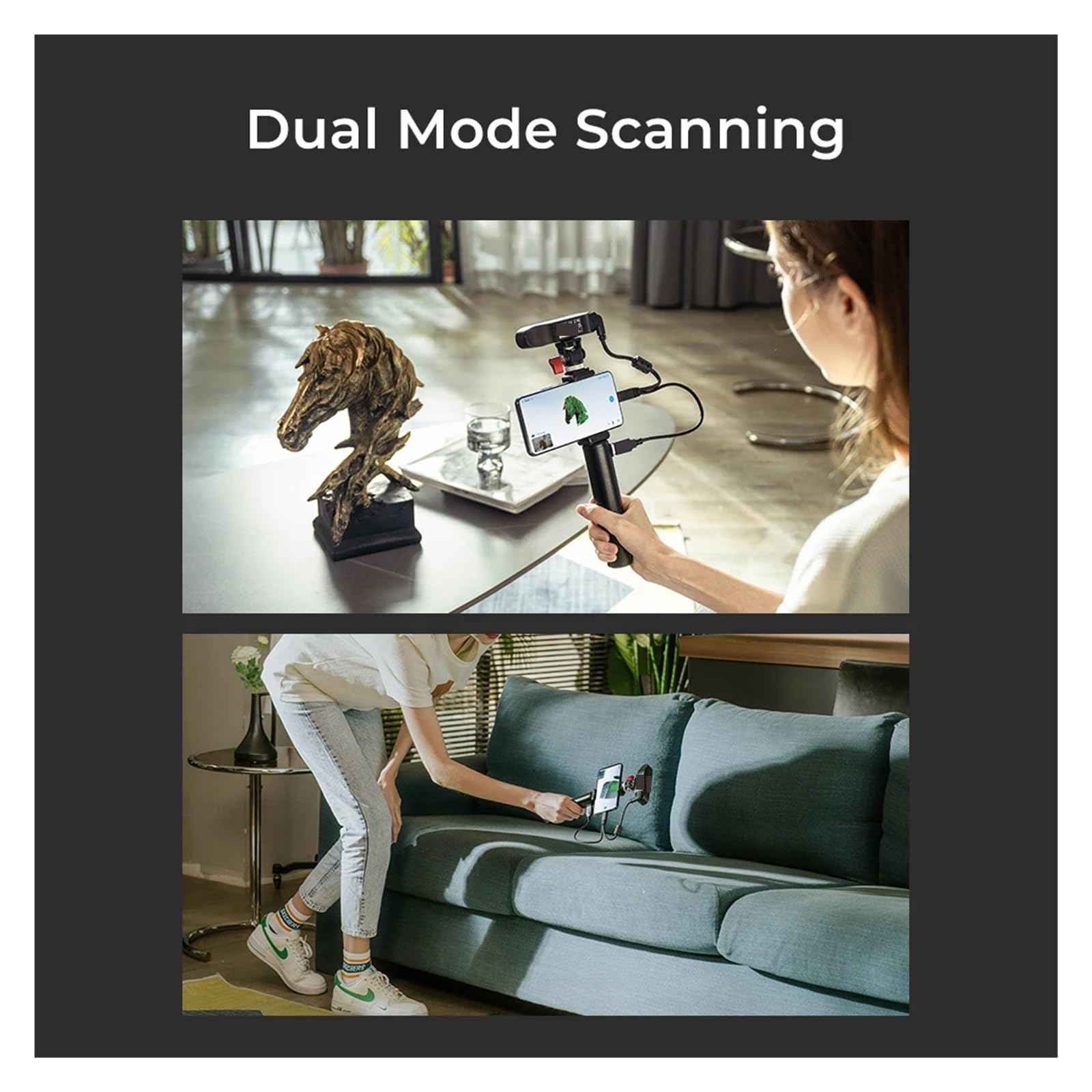 Escáner 3D CR-Scan Ferret for impresión y modelado portátil de mano con escaneo rápido 30 FPS precisión 0,1 mm