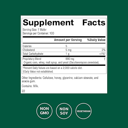 Miniatura 2 de Proceso estándar de levadura de ácido láctico - Suplemento dietético para la salud digestiva y apoyo intestinal - Sin soja y vegetariano - 100 obleas