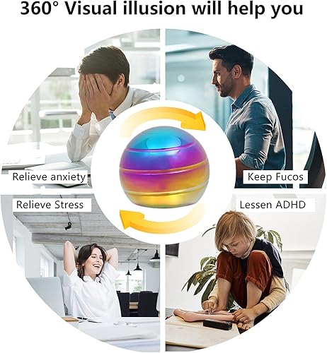 Miniatura 5 de Juguetes de escritorio para juguetes cinéticos Geniales artilugios geniales para niños, niños, adolescentes, adultos, girando 180 segundos, juguete