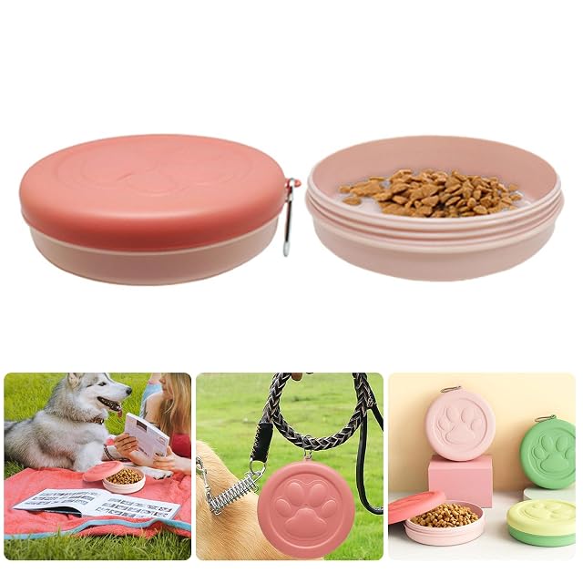 Foto 2 de 8 de Cuencos de viaje para mascotas pequeñas, cuenco portátil de comida para perros, taza de agua