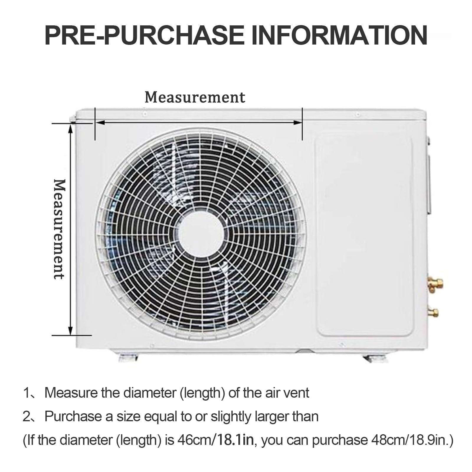 Housse et déflecteur universels pour climatiseur extérieur, Housse de Protection pour Pompe à Chaleur, Pare-Brise Anti-Vent Direct, Protection Contre la Dissipation de Chaleur de 58 cm pour