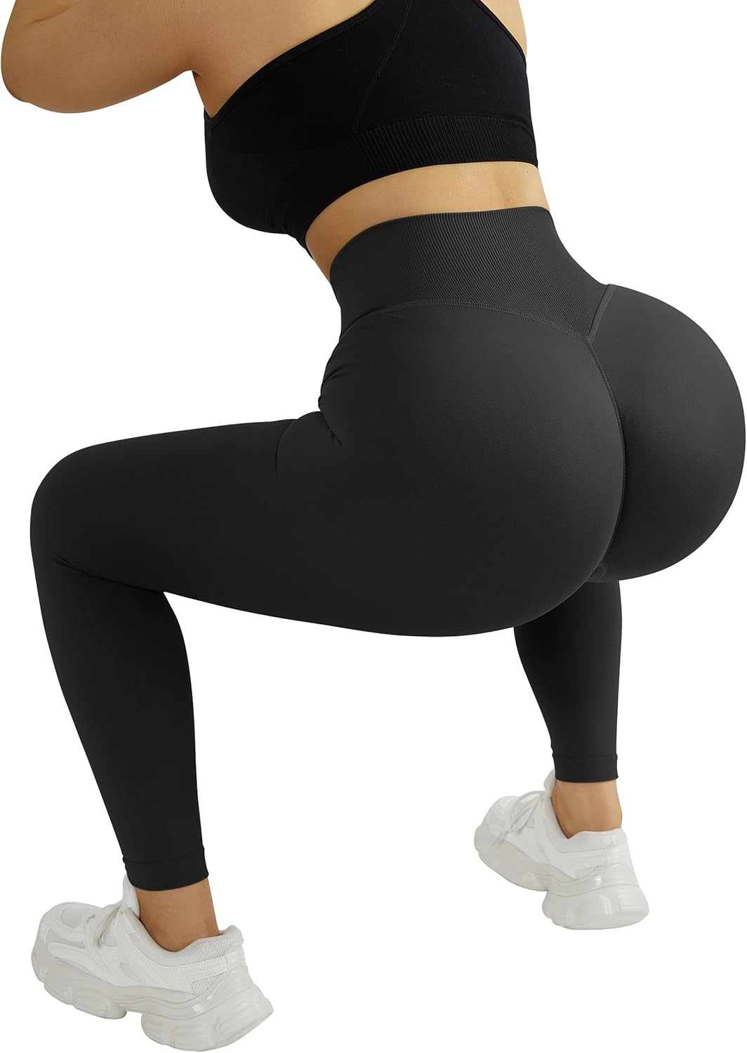 MOOSLOVER Seamless Butt Lifting Workout Leggings for Women High Waist Yoga Pants Compression Contour Tights - Image 4