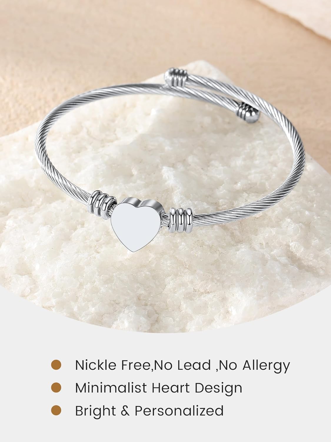 GoldChic JEWELRY Personalized Heart Bracelet That Holds Pictures for Women, Stainless Steel Custom Adjustable Link Locket Bracelets in Gold/Black Customized Gifts for Mother Wife Loved One - Image 6