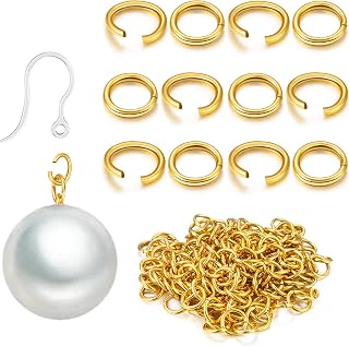200pcs Open-Connectors for Safety Non-Allergenic Plastic Earring Hooks Ear Wire Anti Allergy Hooks Earring Findings DIY Jewelry Making for Sensitive Ears (Gold-Connector-200pcs)