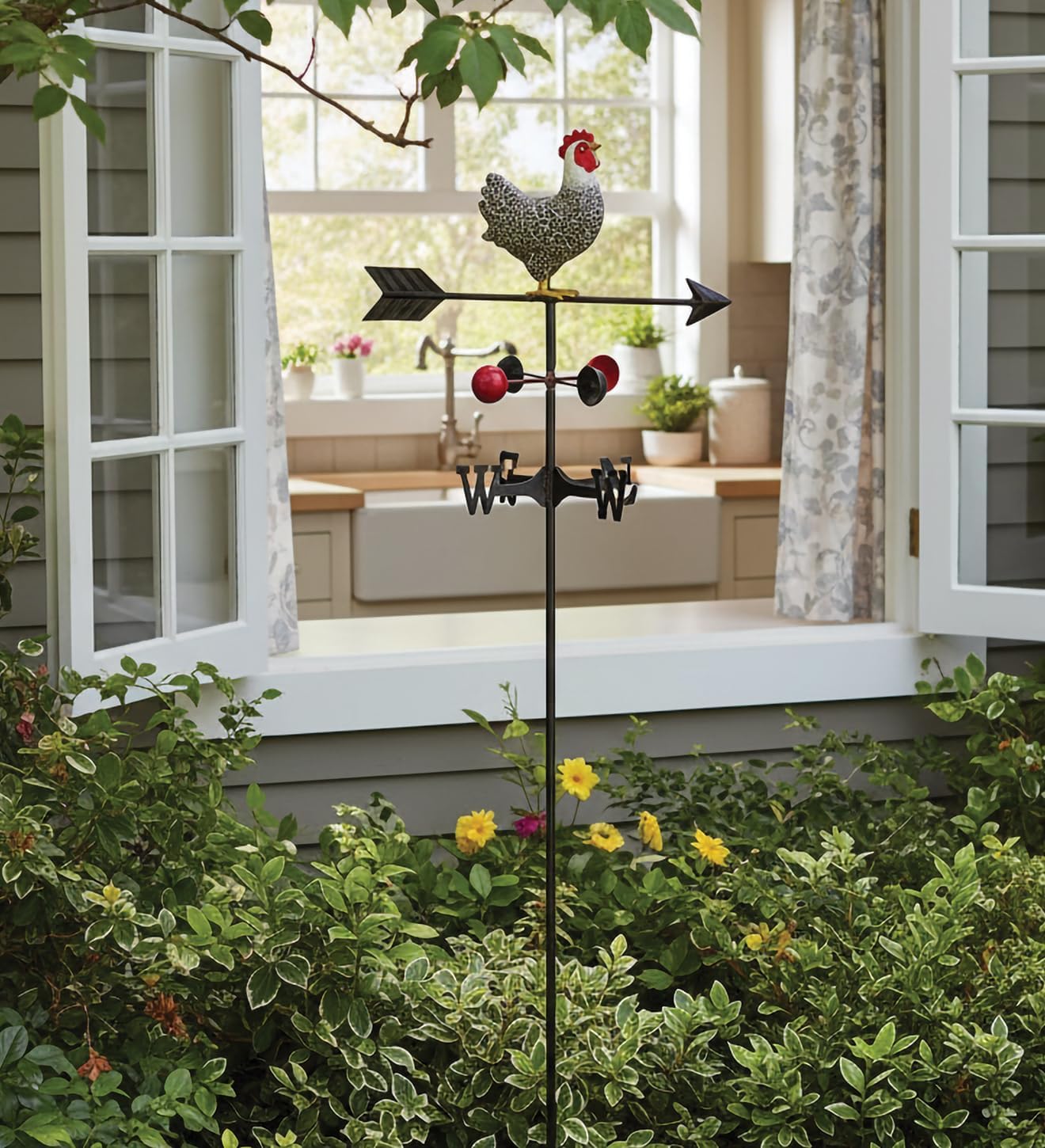Regal Art & Gift Metal Weathervane Garden Stake - Decorative Handcrafted Outdoor Lawn & Patio Décor - Durable Weather-Resistant Design - Murray Rooster