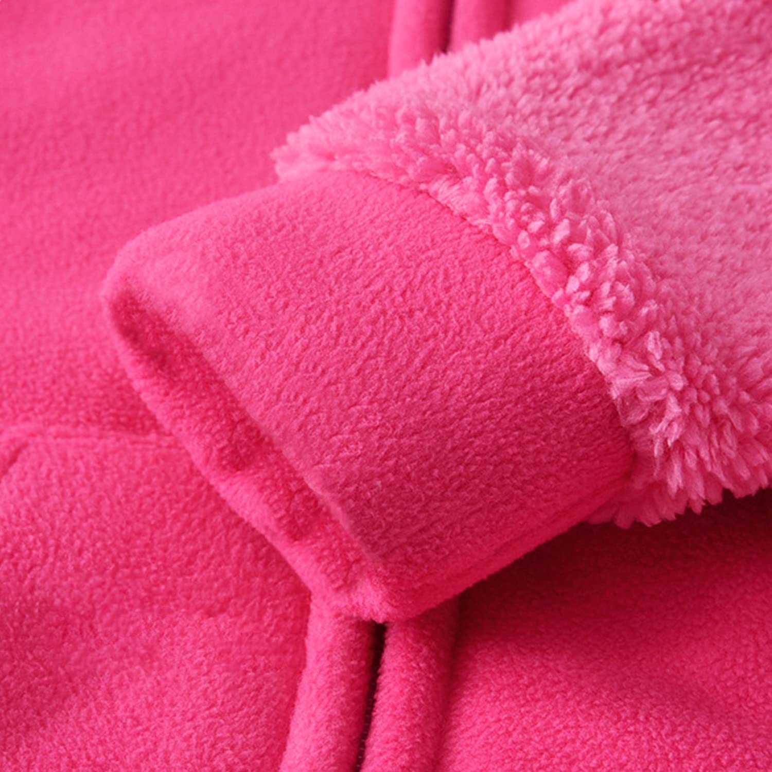 Chaqueta de Forro Polar Engrosado para Bebé Niños Pequeños Niños Niñas con Capucha y Cremallera Chaqueta con Capucha de Oso Chaqueta para Niños con Orejas de Oso Talla 86-134