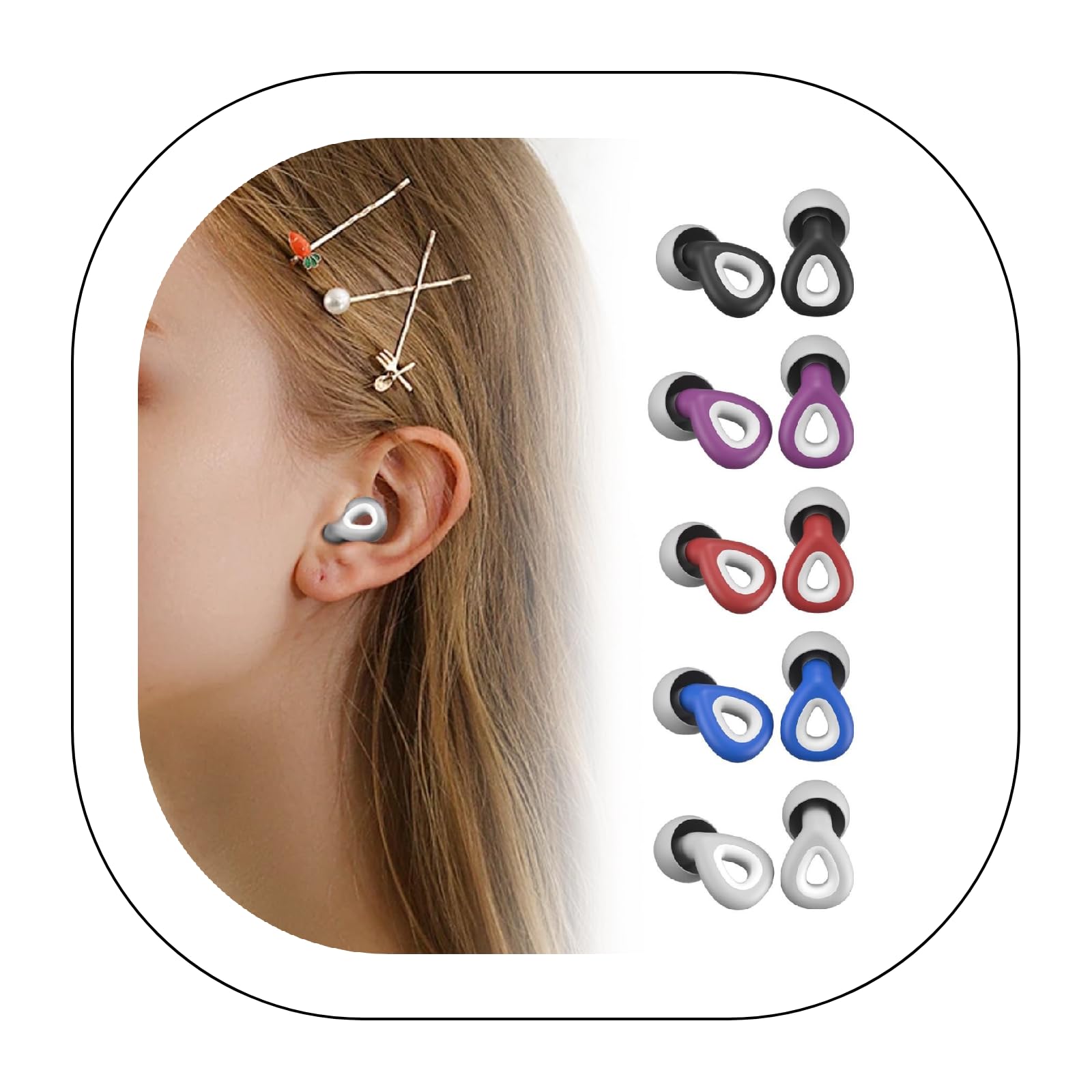 GenericDeals of The Day Clearance Prime Ear Plugs for Sleep – Super Soft, Reusable Hearing Protection in Flexible Silicone for Noise Reduction & Flights, Concerts & Festivals, Live Events, Musicians, Sports