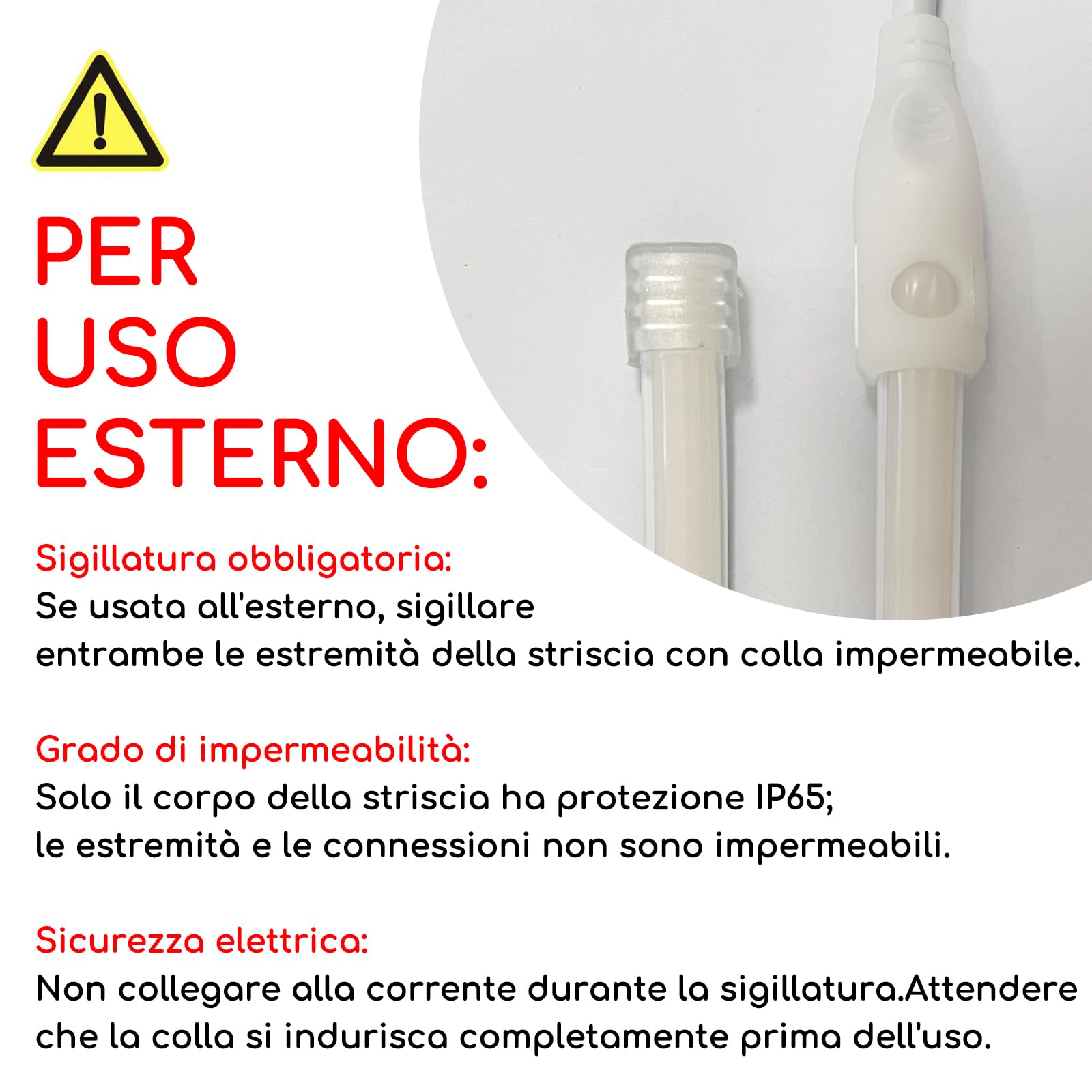 Striscia LED COB 220V IP65 Dimmerabile (4000K, 7m)