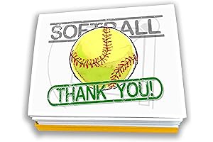 Personalized Elite Softball Thank You Cards 12-Pack: Show Appreciation to Players, Coaches, and Fans