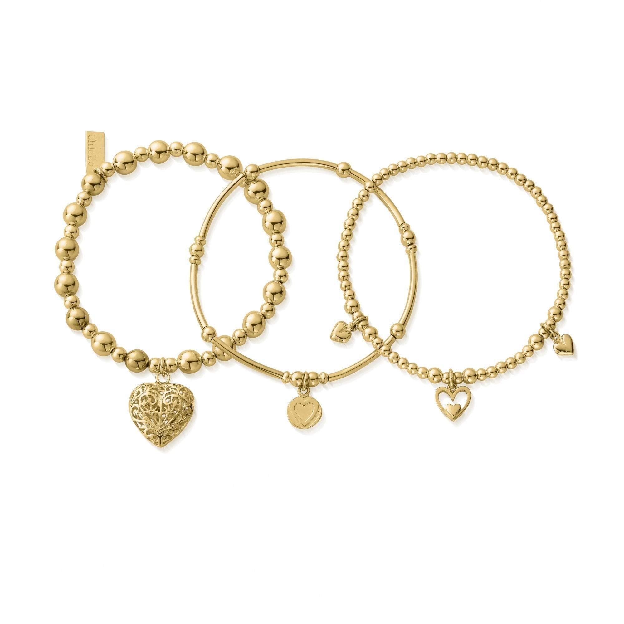 ChloBo Gold Compassion GBSTA3L Love - Juego de 3 unidades