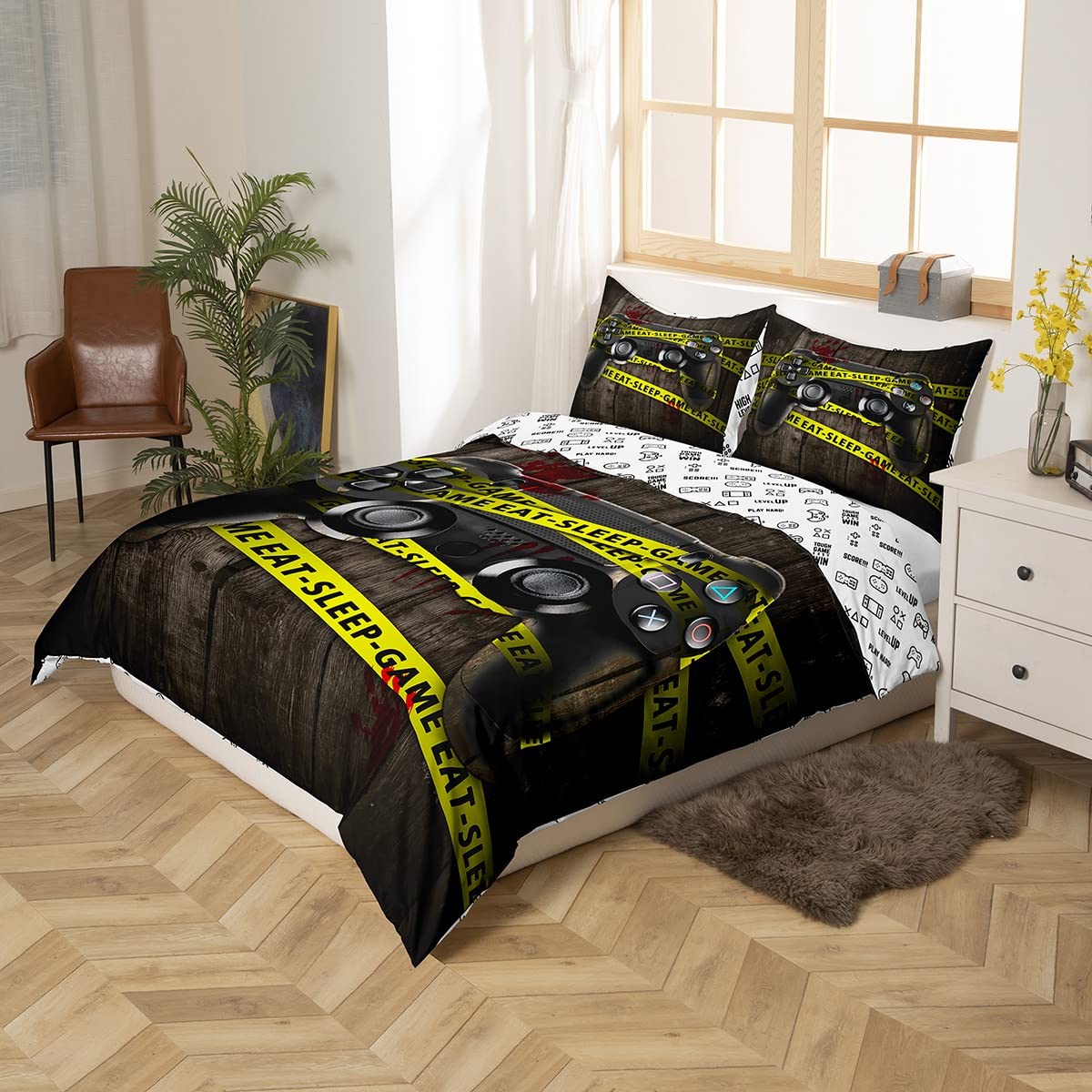 Set di Biancheria da Letto per Videogiochi per Bambini Set di Biancheria da Letto per Videogiochi per Videogiochi Set Copripiumino per Ragazzi Ragazze novità Set di Copripiumino per controll
