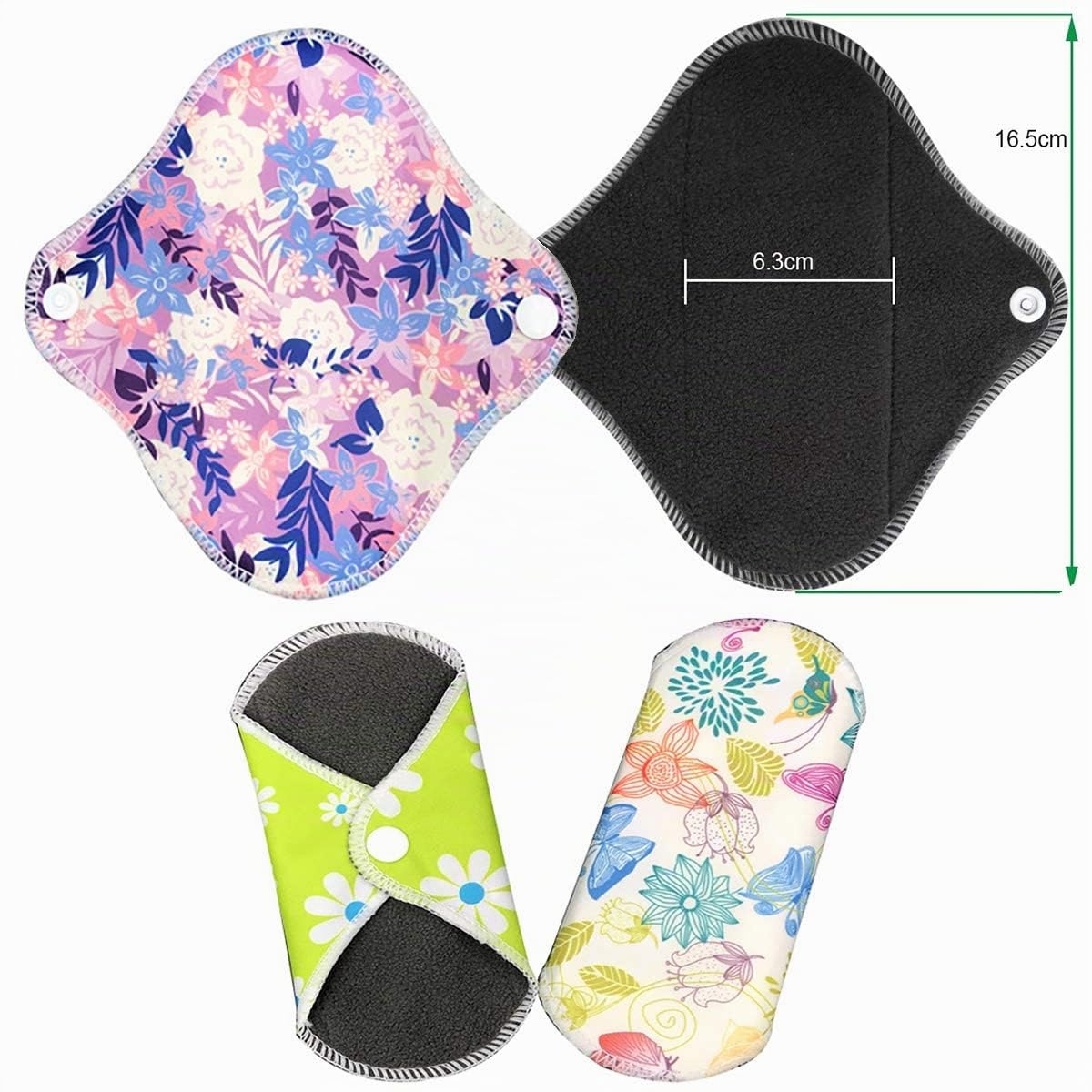Lot de 11 Serviettes Hygiéniques Lavables Réutilisables (S+M+L) - Jour/Nuit pour Tous Flux (Léger à Intense) - Absorption Maximale Anti-Fuites, avec Sac Imperméable
