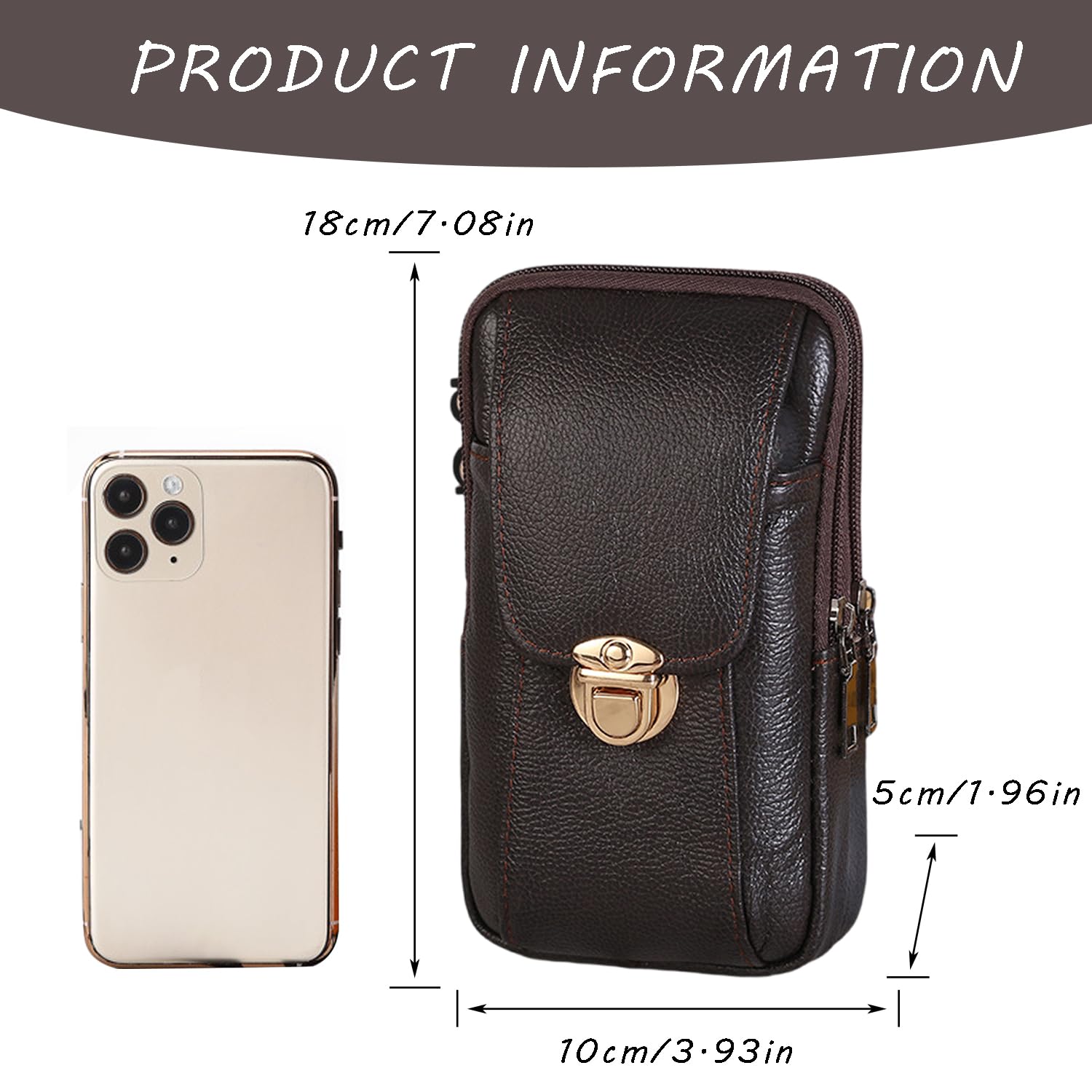Custodia in pelle per telefono, custodia da cintura in pelle, porta accendino, portasigarette, pennino capacitivo da cintura, custodia a tracolla, borsa a portafoglio, custodia per telefono